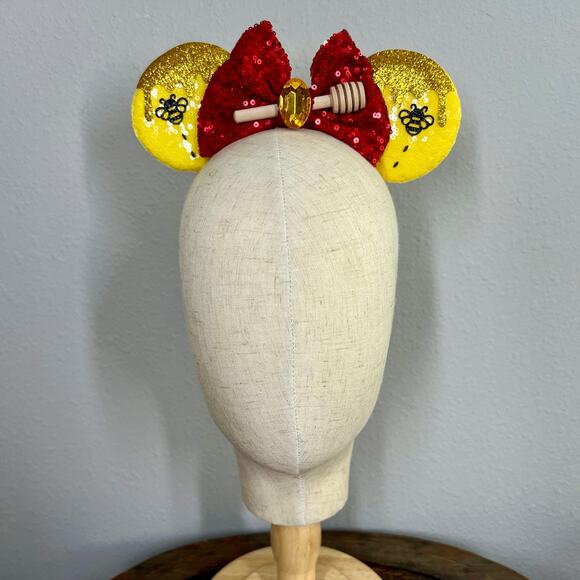 Winnie the Pooh Elastic Minnie Ears | Disney-Inspired Adjustable Ears Headband - Picture 2 of 5